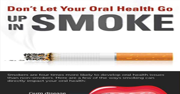 Do Not Let Your Oral Health Go Up In Smoking Infographic Infographics