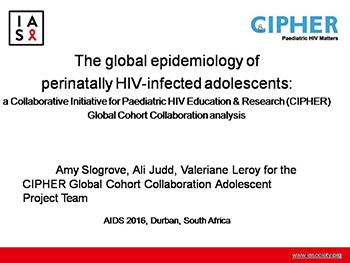 The global epidemiology of perinatally HIV-infected adolescents