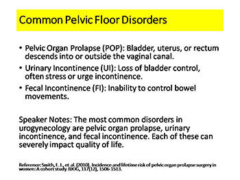 Urogynecology: Female Pelvic Medicine and Reconstructive Surgery