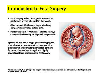 Fetal Surgery in Maternal-Fetal Medicine: An Overview