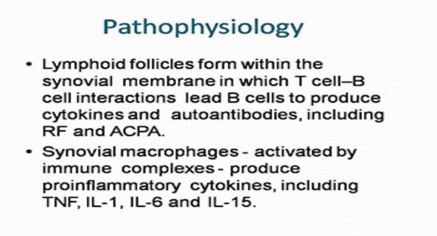 the clinical presentation of rheumatoid arthritis