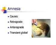 Amnesia Aphasia and Prosopagnosia PowerPoint Presentation
